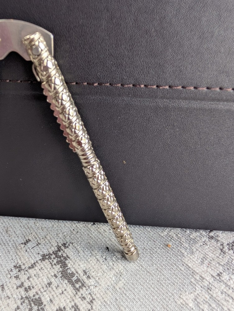 Vintage Silver Toned Shell Nut Cracker 5" Works