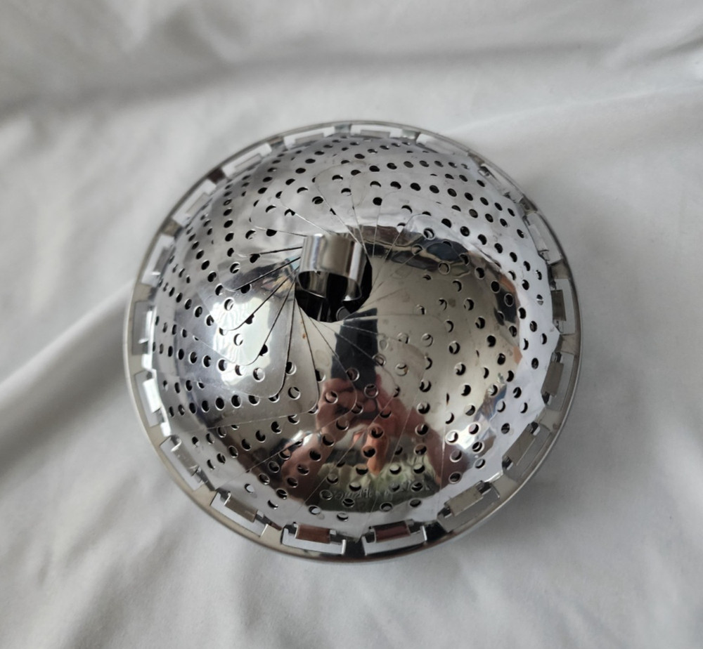Vegetable Expandable Folding Footed Silver Metal Steamer Basket, 4.5 -9 in