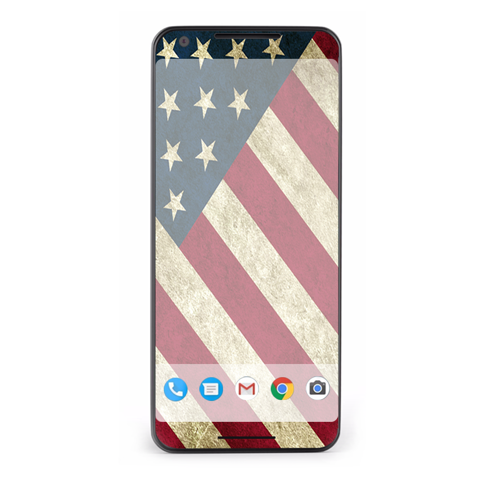 Google Pixel 2 Skins Decal Wrap Merica Flag Pattern