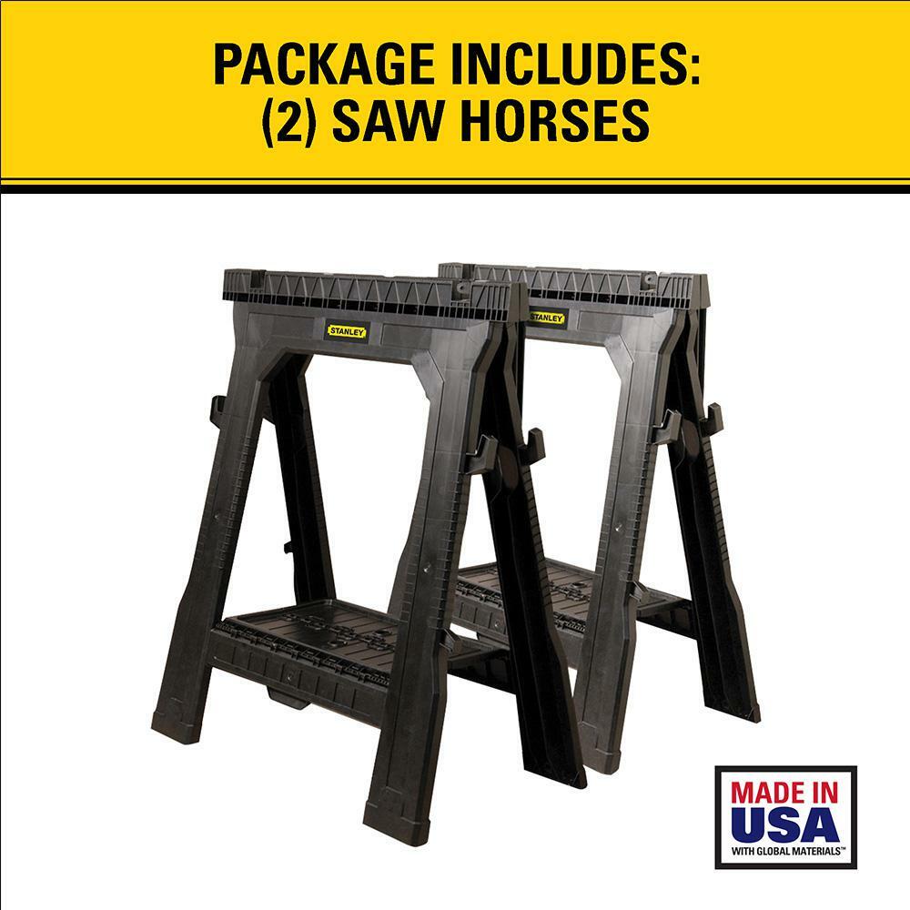 Stanley 31 in. Folding Sawhorse (2-Pack)