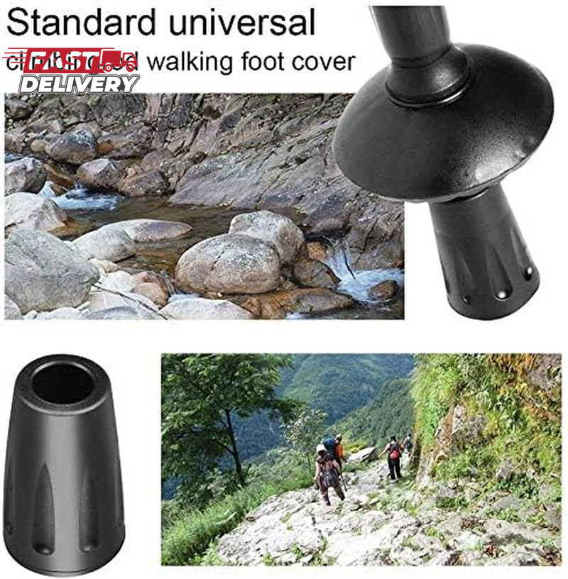 Hiking Pole Replacement Tips 16 Pack Rubber Tips for Walking Sticks Tips Trekkin