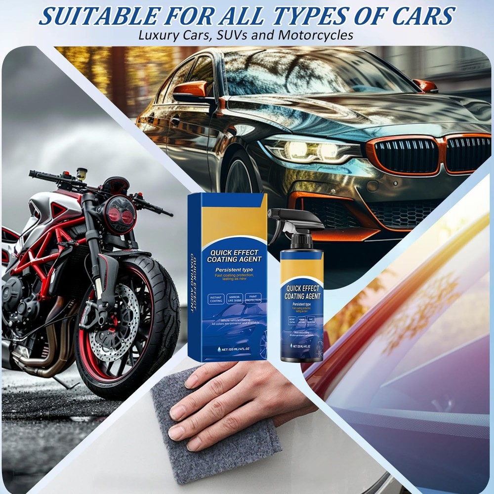 2pcs Car Coating Spray, Quick Effect Agent, 2025 New Quickly Coat...