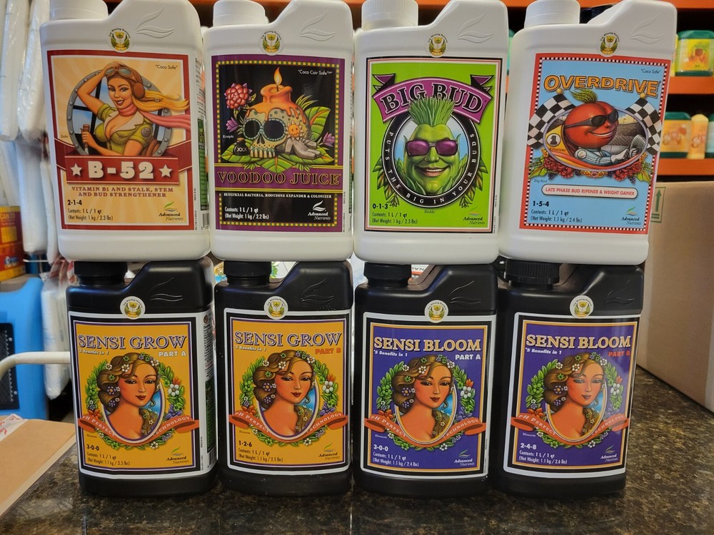 Advanced Nutrients Bundle Hobbyist Level 1 L Ea Sensi Grow A&B, Bloom A&B plus ➕