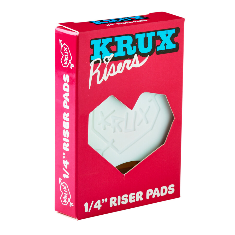 Krux Skateboard Risers Risers White 1/4" Pair