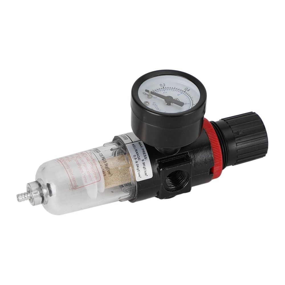 AFC2000 1/4" Air Compressor Filter Water Separator Trap Tools W Regulator Gauge✅