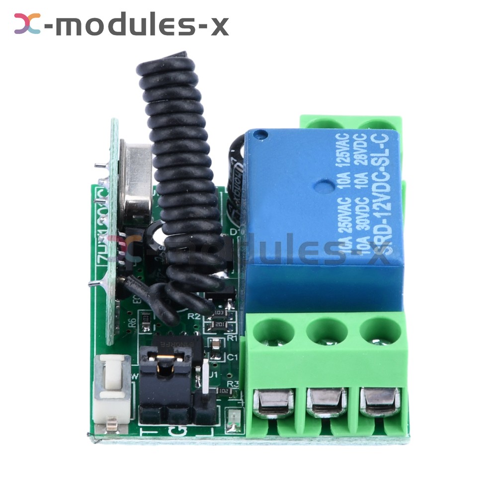 DC12V 10A 1/2CH Relay Wireless 433mhz Remote Control Switch Receiver Transmitter