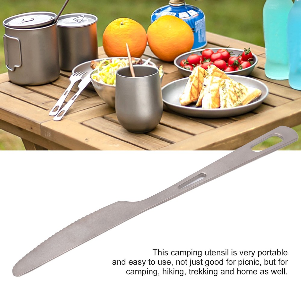 Titanium Utensils Outdoor Camping Tableware Flatware For Backpacking Hiking And