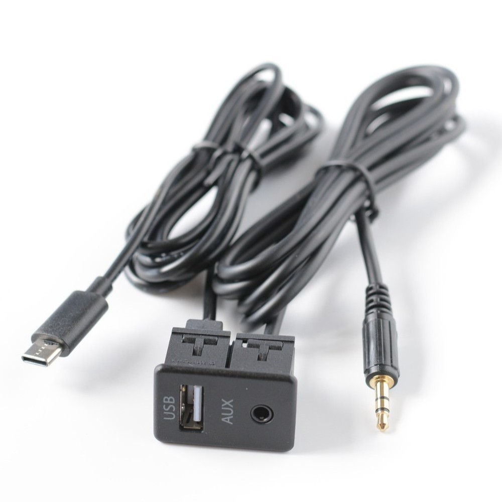 Center Console Car USB and AUX Port Panel Interface 145CM Extension Cable