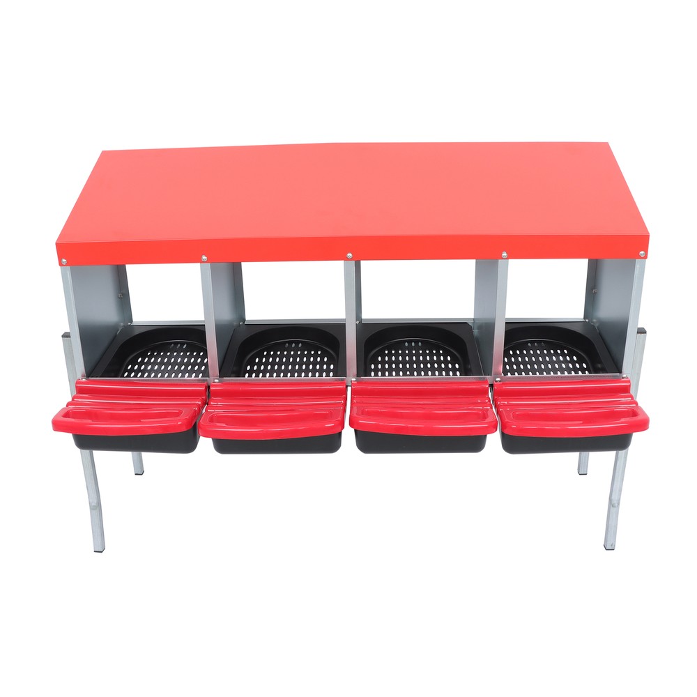 4 Hole Chicken Nesting Box Hen Laying Boxes Roll Away Nesting Box for Laying Egg