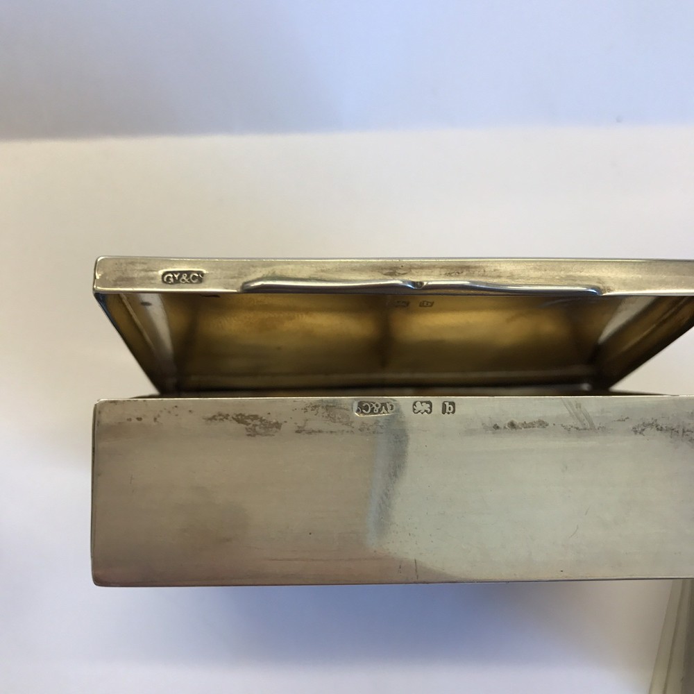 Antique Solid Silver Miniature Playing Cards Box Grey & Co 1901 6.8cm X 5cm X2cm