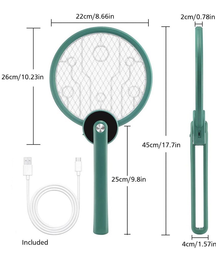 🌟USB Electric Bug Zapper Fly Swatter Racket, Pest Control For Insect Mosquitos