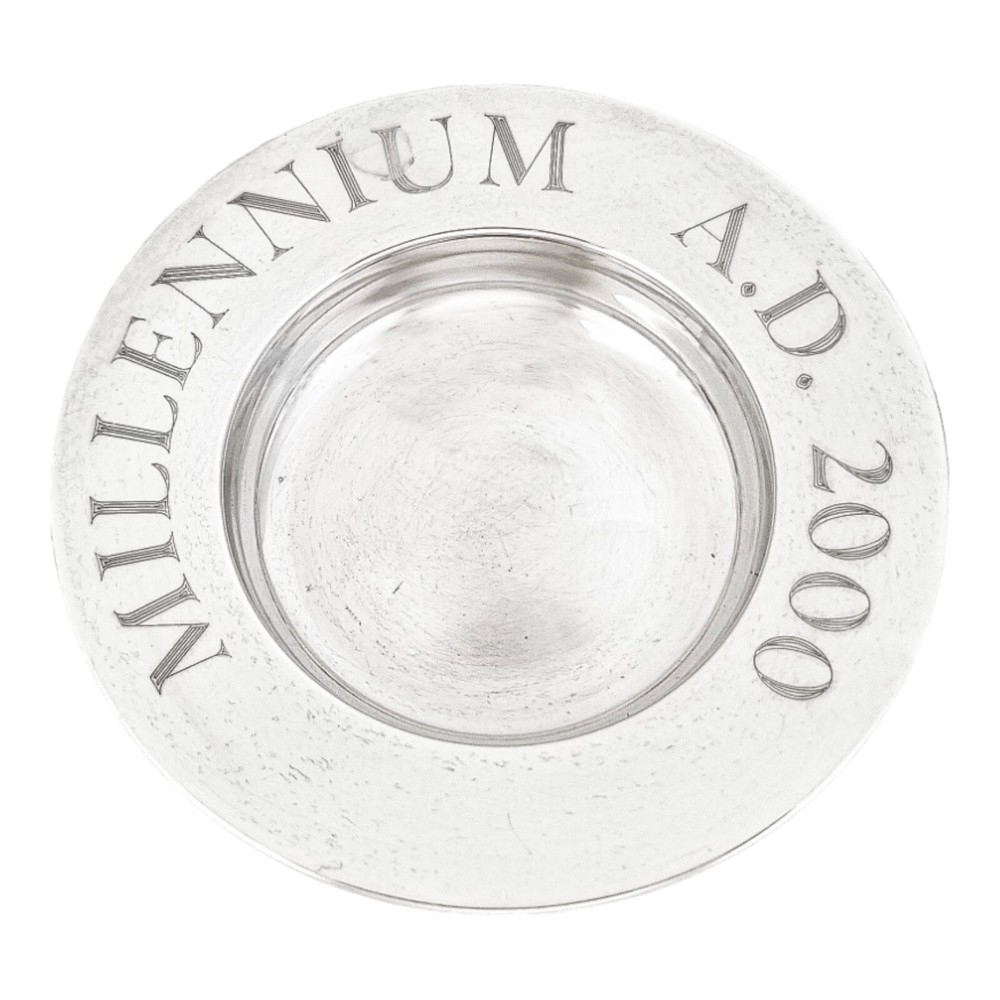 Commemorative sterling silver Millennium armada dish with special 2000 hallmark