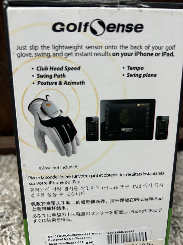 GolfSense Golf Swing Improver 3D Analyzer Motion Sensor for iPhone Untested