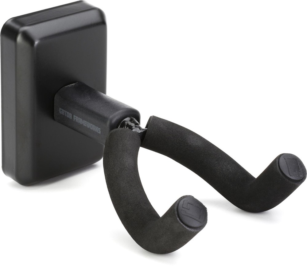 Gator Wall Mount Guitar Hanger - Black (2-pack) Bundle