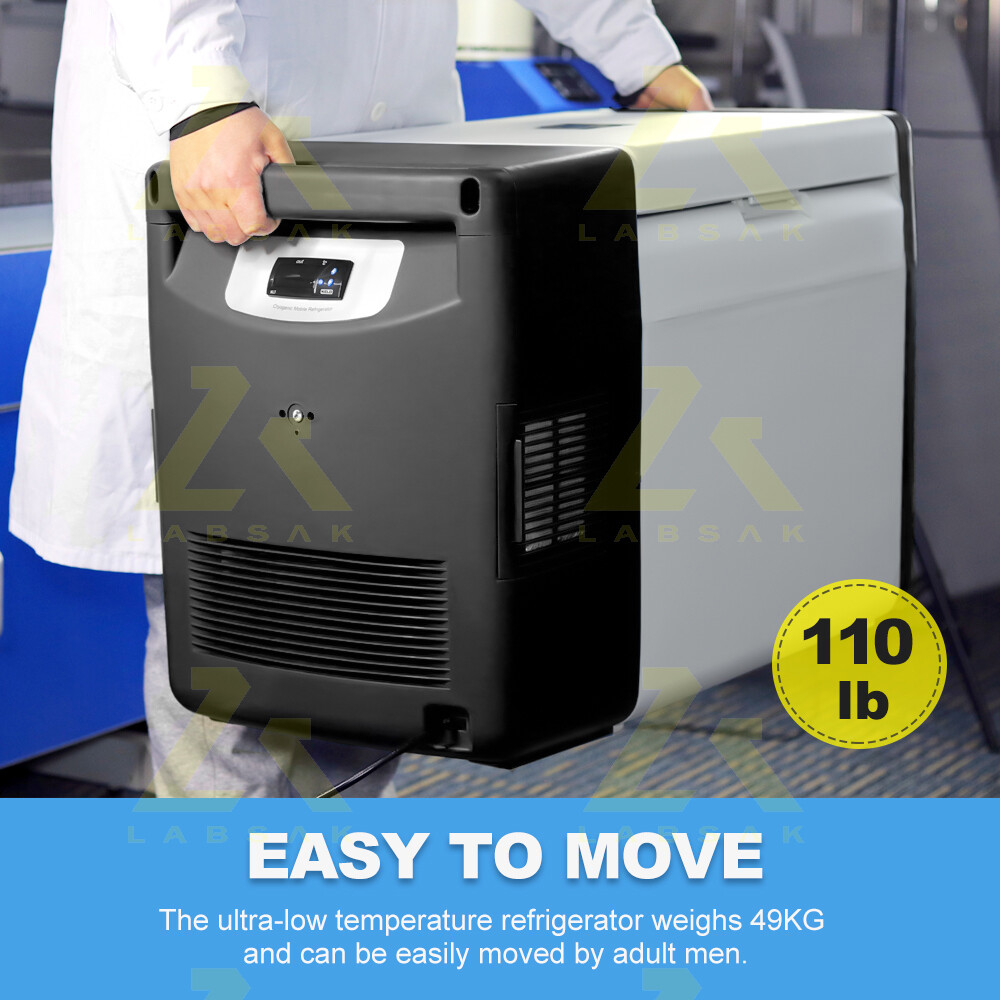 20L Black -86° Ultra-Low Temperature Freezer Laboratory Samples Storage Fridge