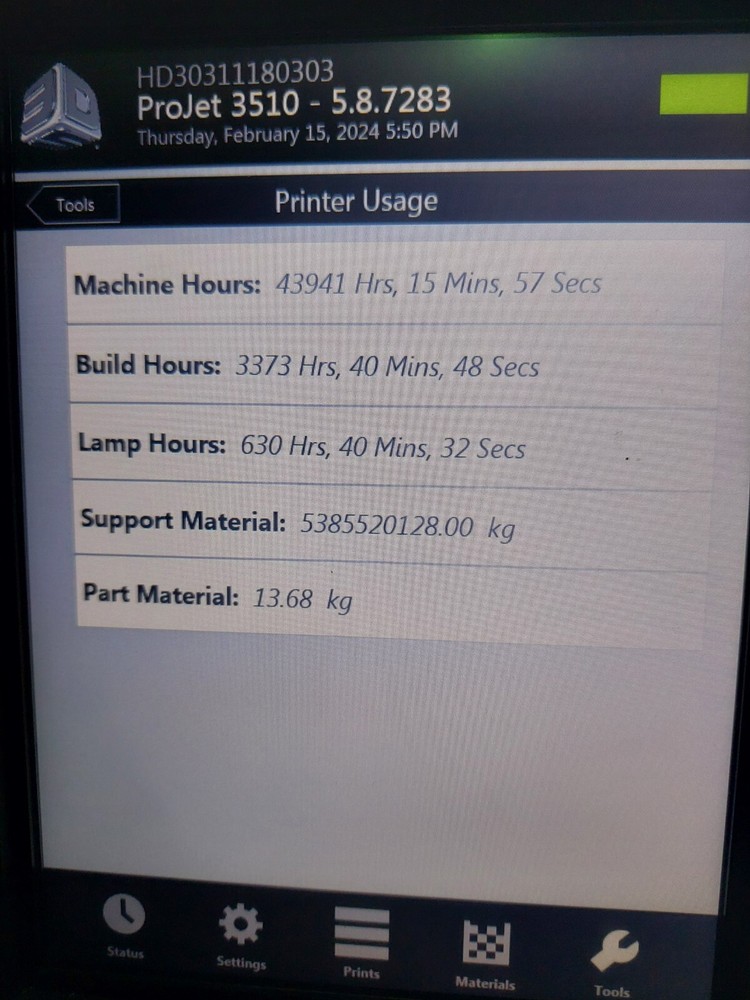 ProJet 3510 HD Plus 3D Printer SEE VIDEO!!