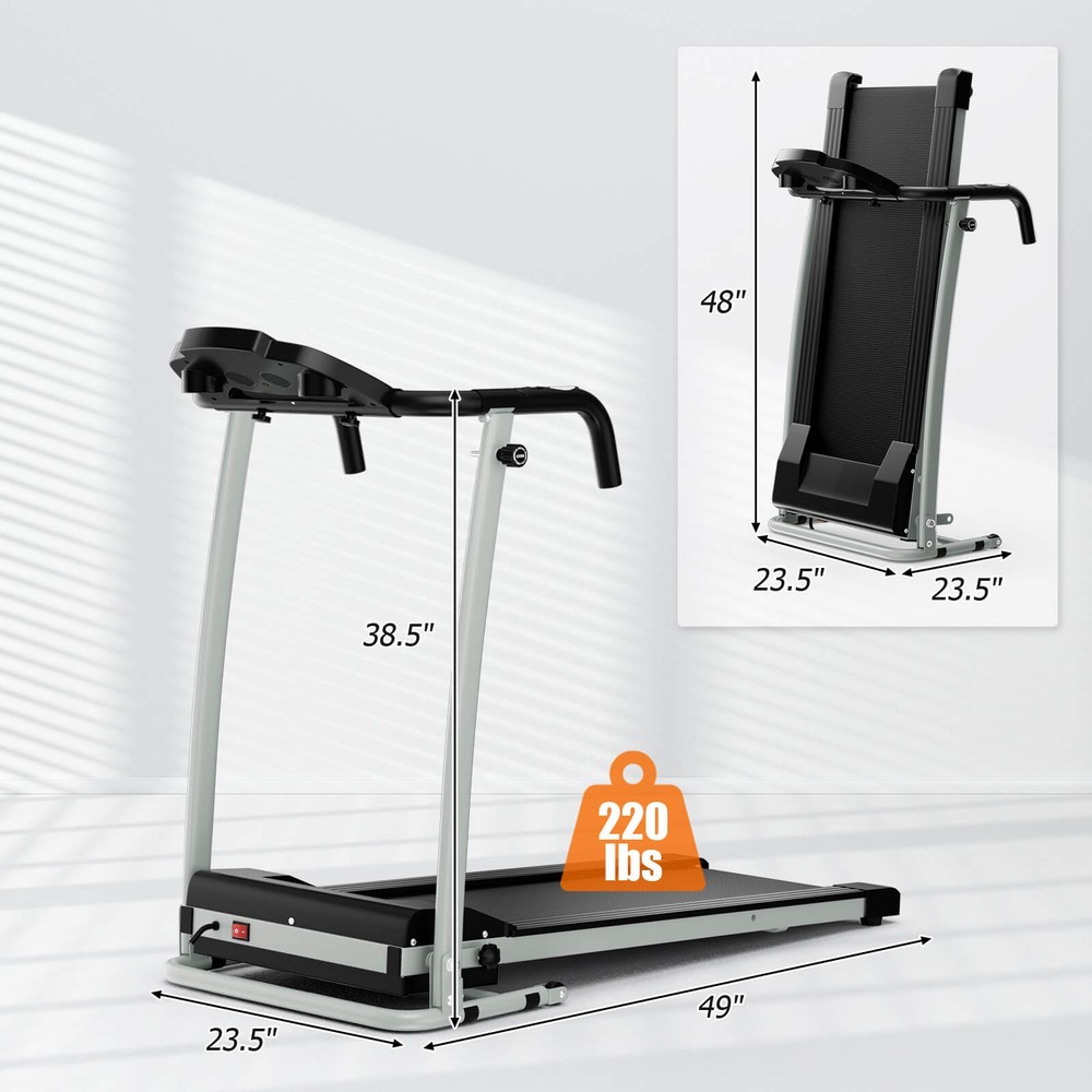 800W Foldable Treadmill Electric Motorized Power Home Workout Running Machine