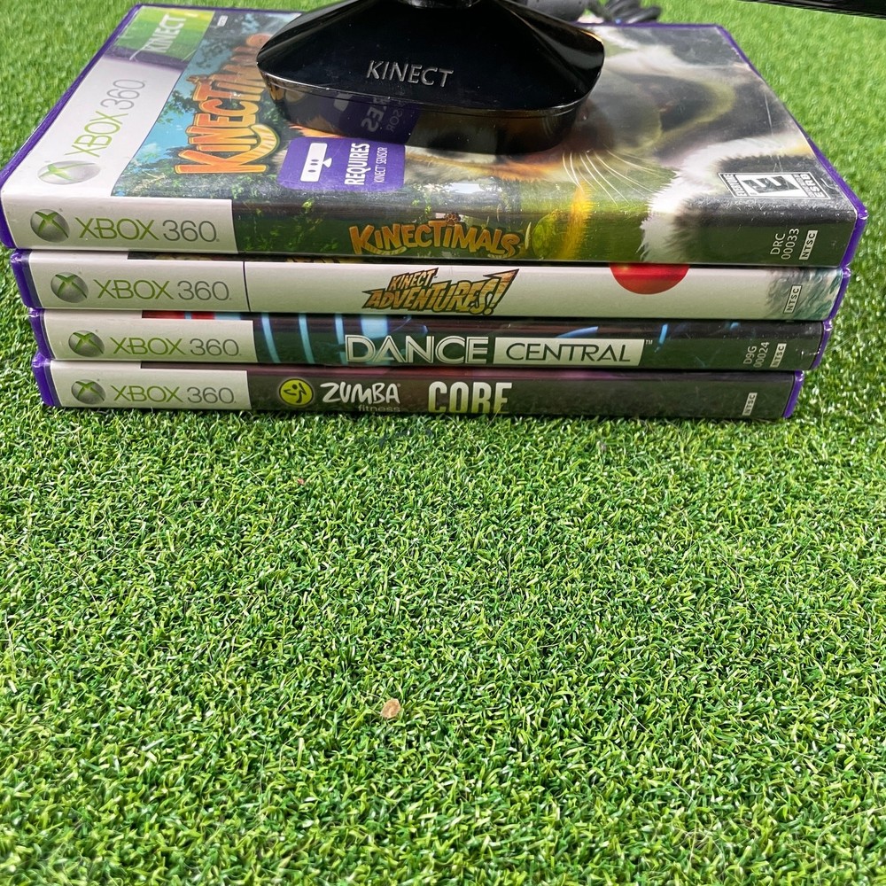 Microsoft Xbox 360 Kinect Sensor Bundle 4 Games Tested Working