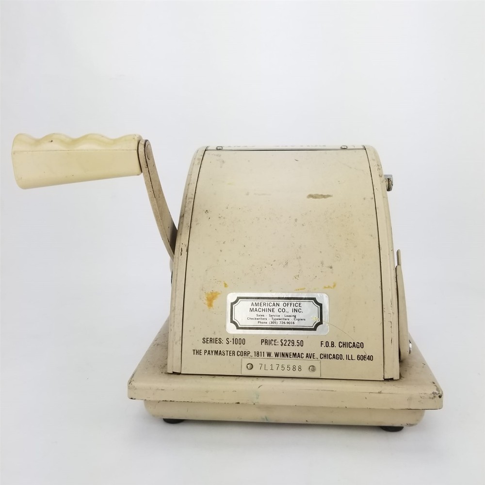 Paymaster S-1000 Series Writter Check Writter Machine