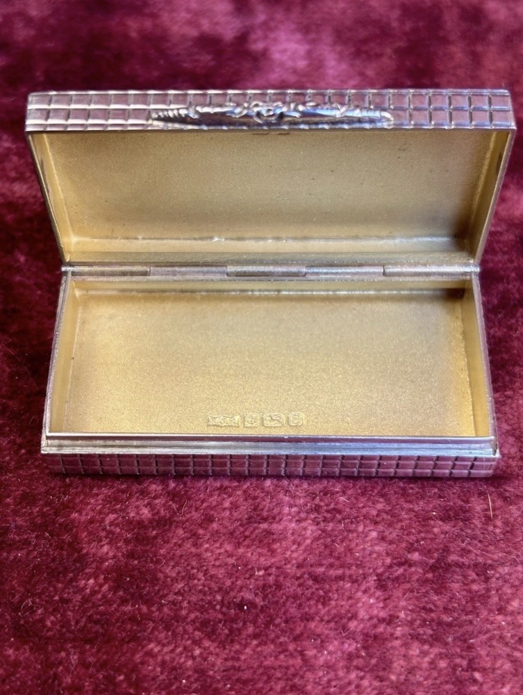 Silver Gilt Pill Box S J Rose Hallmarked