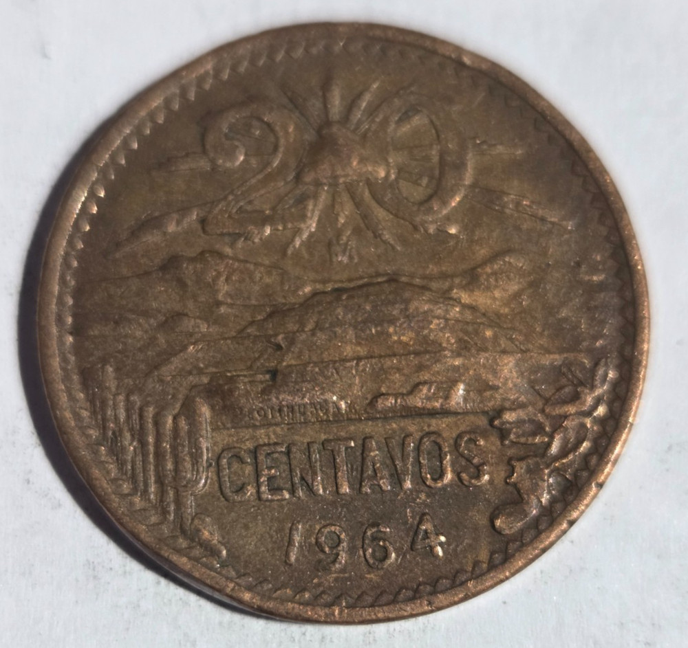 1964 Mexico 20 Centavos KM-440