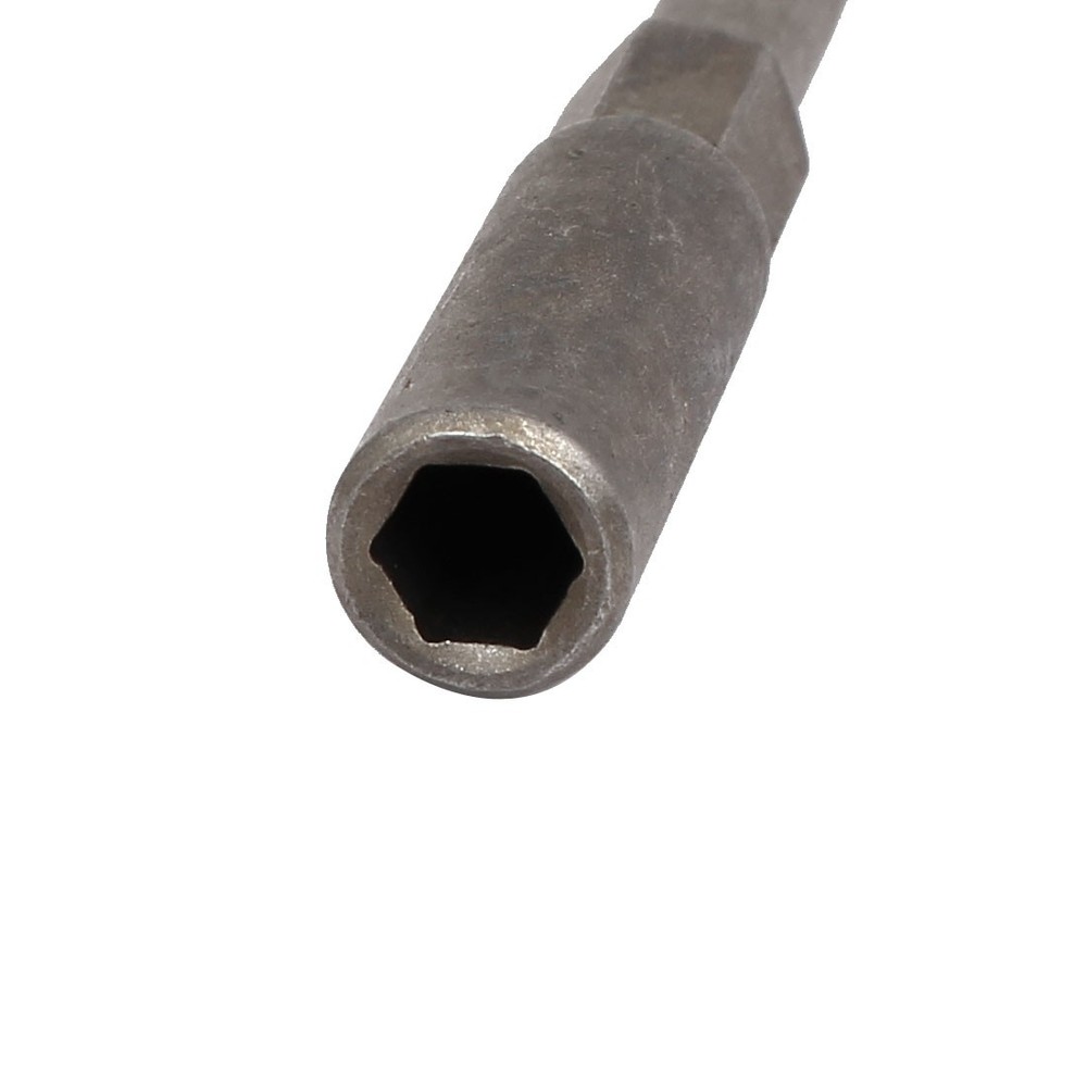 2pack 1/4" Hexagon Shank 7mm Deep Socket 100mm Length Metal Hex Nut Driver Bits