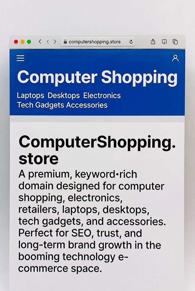 ComputerShopping.store  Domain – Electronics E‑Commerce Store Name For Sale