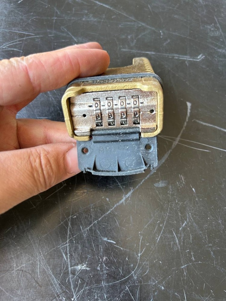 Master Lock 1177 Combination Padlock, Bottom, Brass