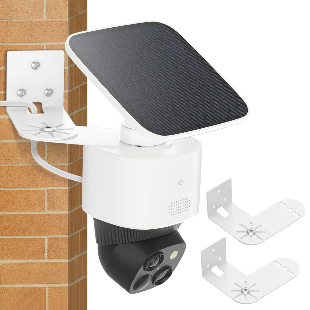 2Pack Adjustable Corner Mount Bracket for Eufy Security SoloCam 2 Pack, White
