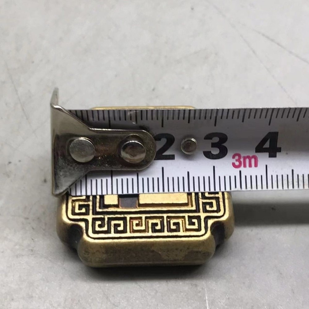 Brass Paperweight Diamond Shape Calligraphy Tool Solid Metal Ruler Gift