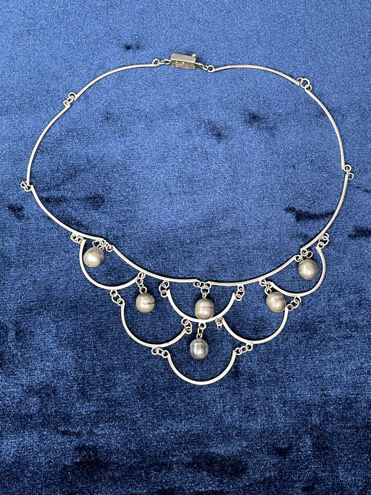 Mexican 925 silver & beaded necklace