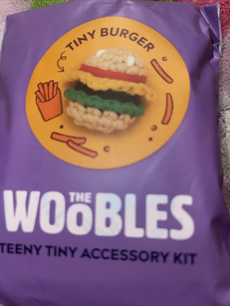 The Woobles Tiny Burger Accessory Kit Crochet Kit For Beginners