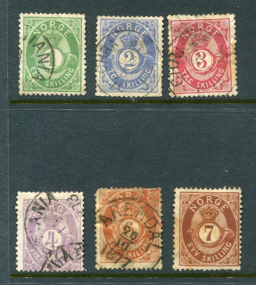 Norway #16-21 Post Horn Complete Set [Used]