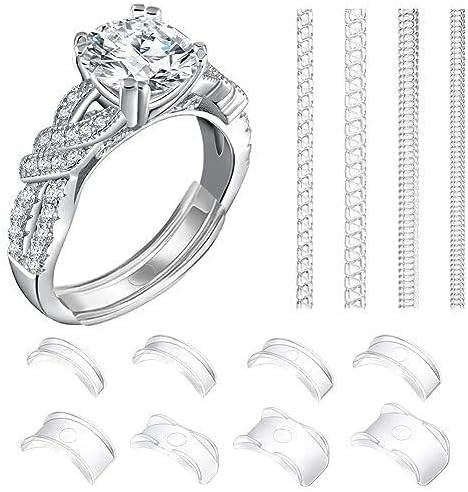 12 Pack Ring Sizers Invisible Ring Sizer Adjuster for Loose Rings Ring Guard ...