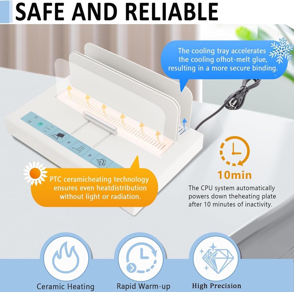 User-Friendly Thermal Binding Machine: Reliable 500 Sheet Binder for Any Project