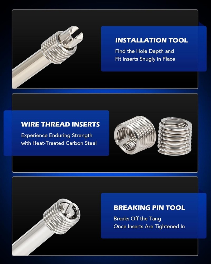 Versatile 172pc Metric Thread Restorer Set: Precision Repairs for All Materials
