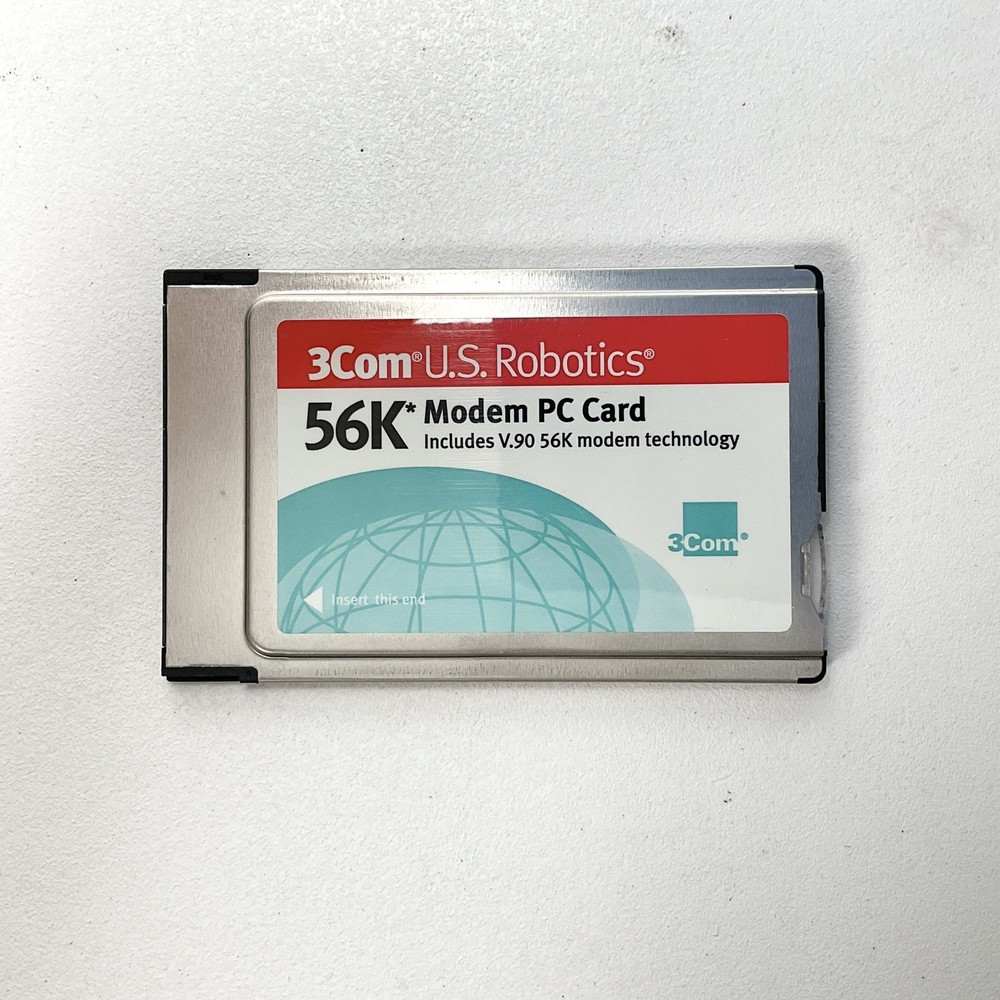 3Com U.S. Robotics 56K Modem PC Card 3056 3Com USR XJ Vintage Computing