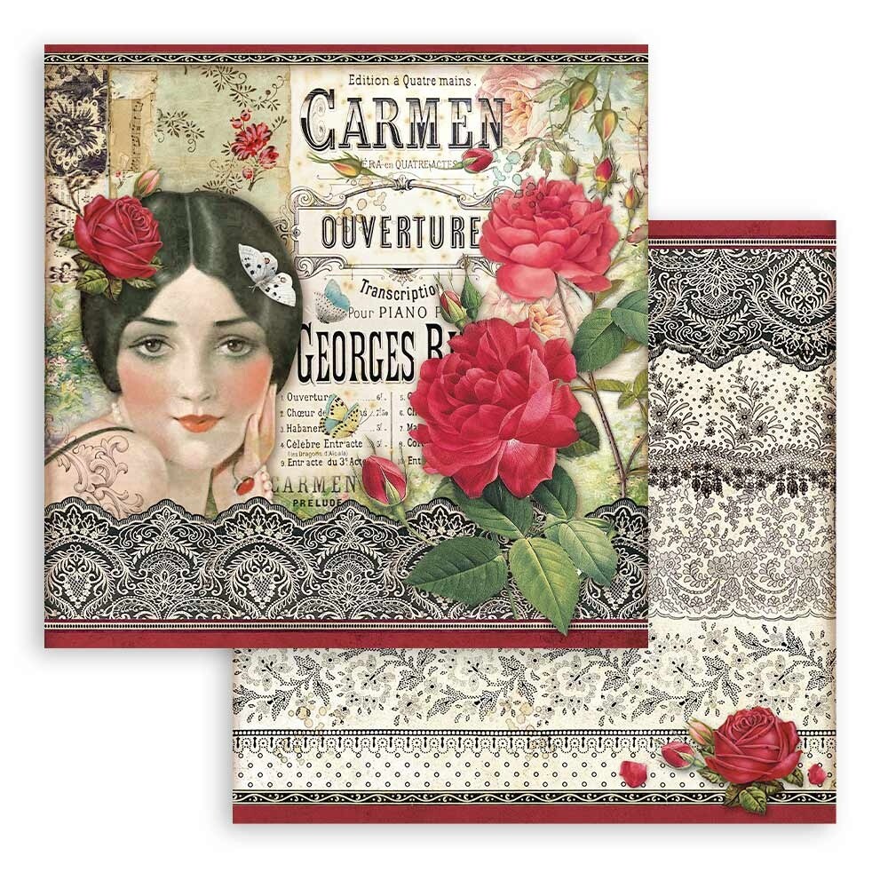 Stamperia - DESIRE - 12" X 12" Double Sided Paper Pad - 10 SHEETS