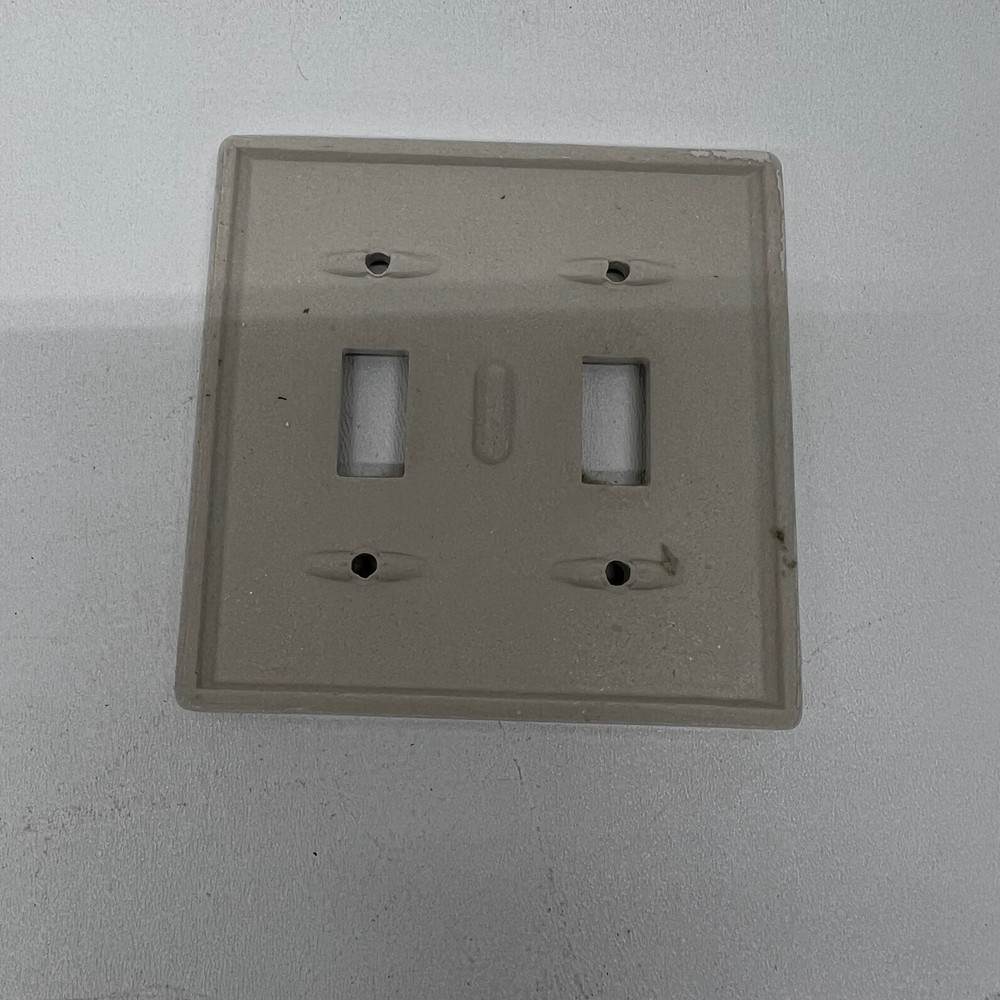 Vintage Porcelain Double Light Switch Cover