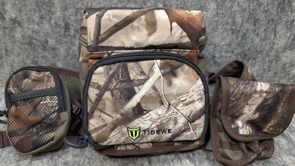 TIDEWE Binocular Harness Chest Pack MOLLE System, 2 Detachable Pouches CAMO