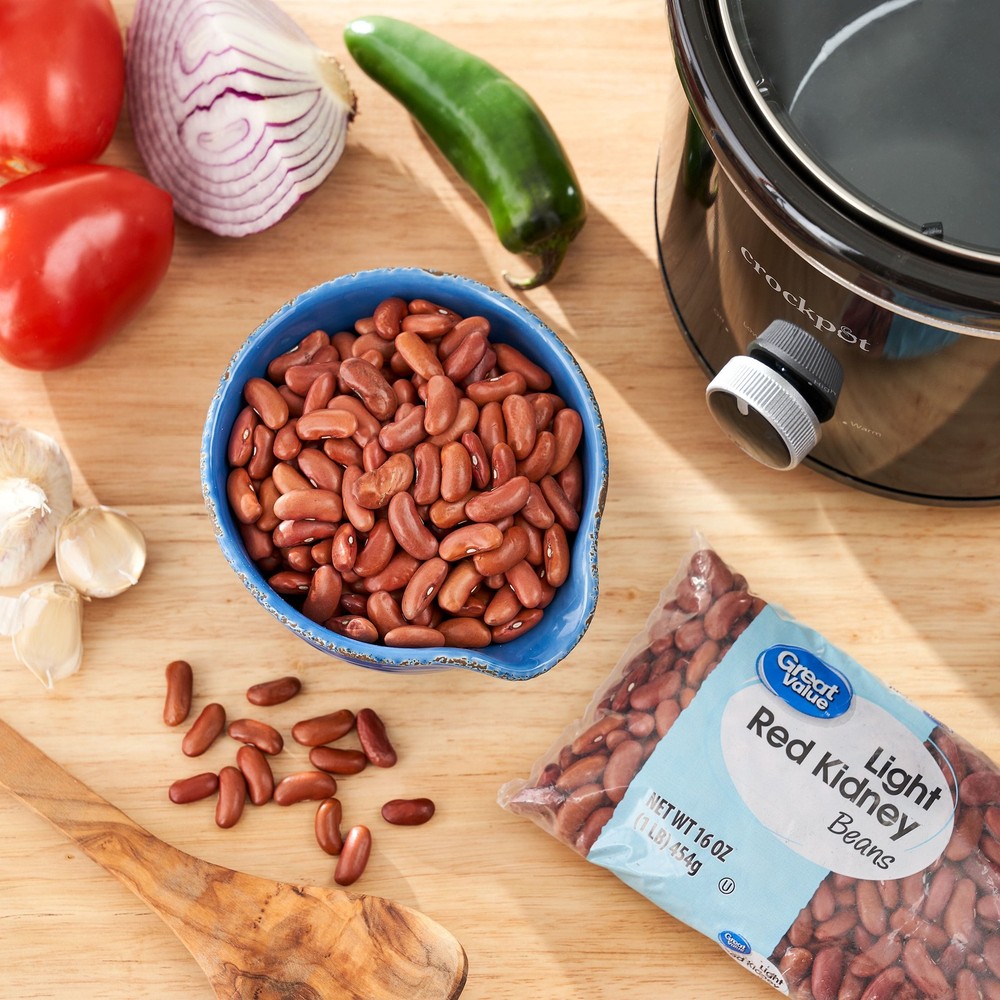 (8 pack) Great Value Light Red Kidney Beans, 1 lb