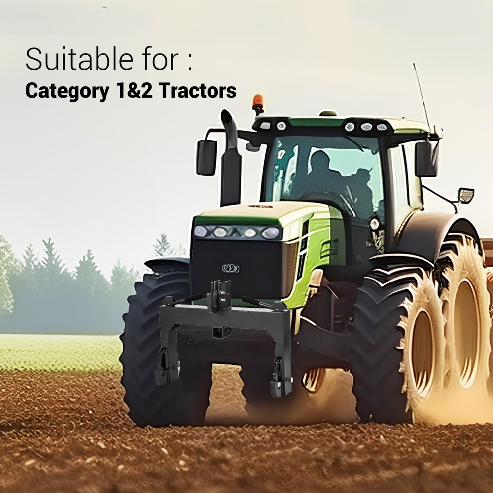 3-Point Quick Hitch Category 1 Tractor Implement Adaption 3000 LB Lift Capacity