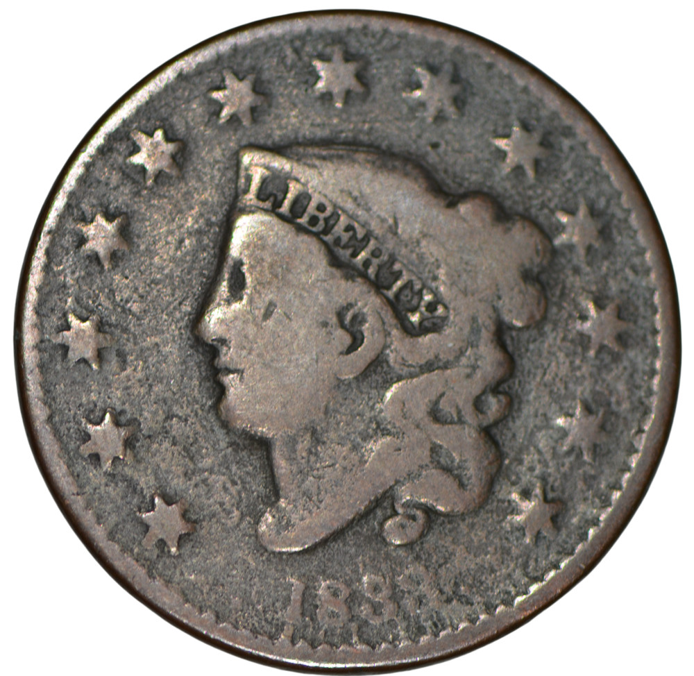 1833 Coronet Head Large Cent ~ Good Details