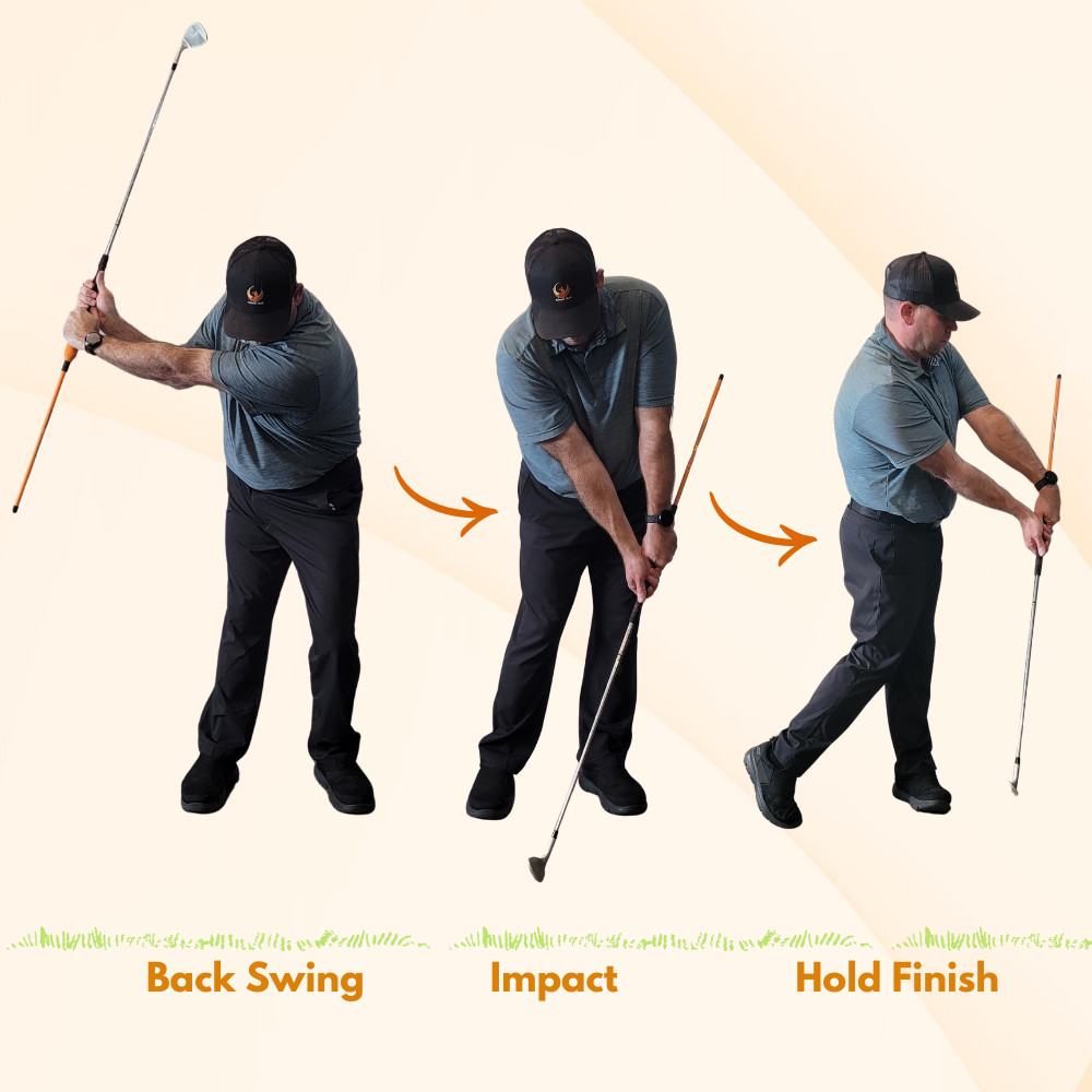 Anti-Flip Stick® Golf Swing Training Aid | Large Grips Version (Open)