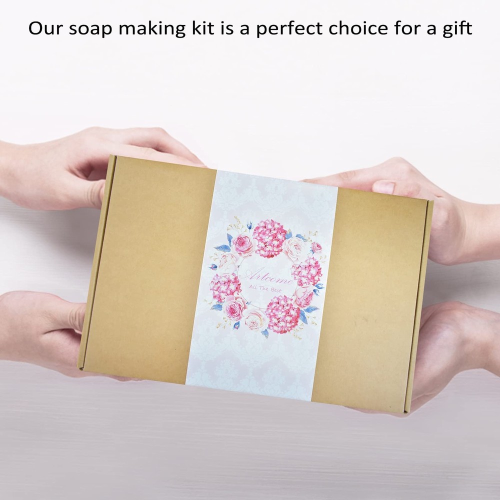2 Pack 42oz Rectangular Silicone Soap Loaf Molds with Wooden Box and Lid