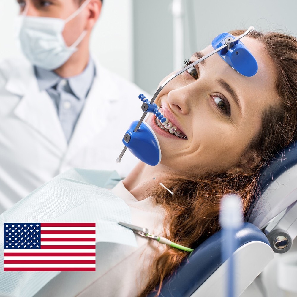 Dental Orthodontic Adjustable Reverse Forward-Pull Traction Single Bar Headgear