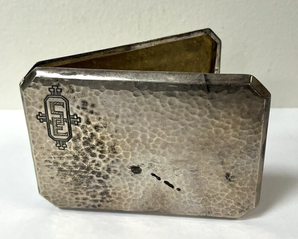 Vintage Sterling Silver 119 grams Cigarette Case Monogram "SE"