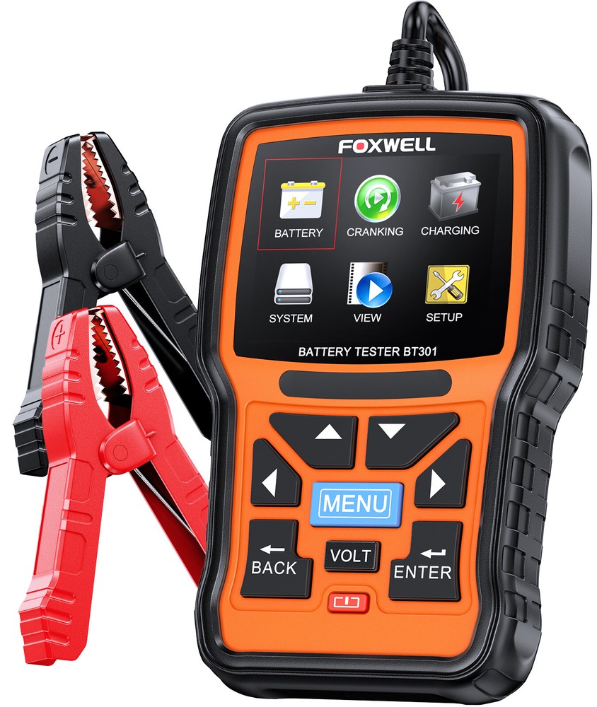 FOXWELL BT301 Battery Tester Load Drop Charging System Checker Analyzer Tool 12V