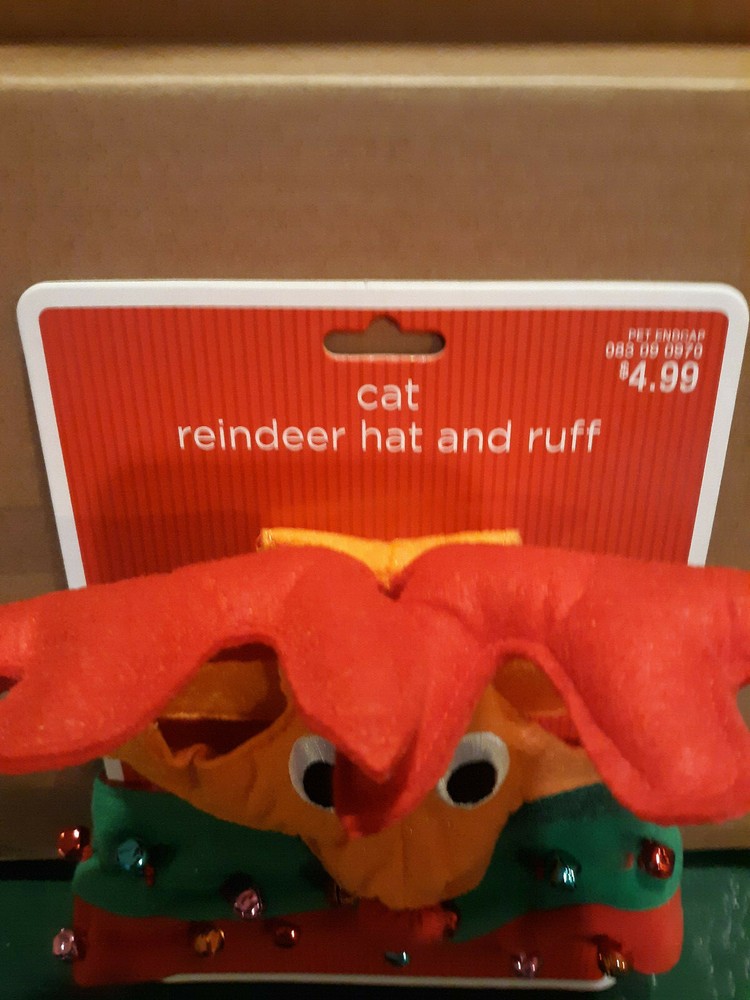 New Reindeer Hat & Collar for Cats