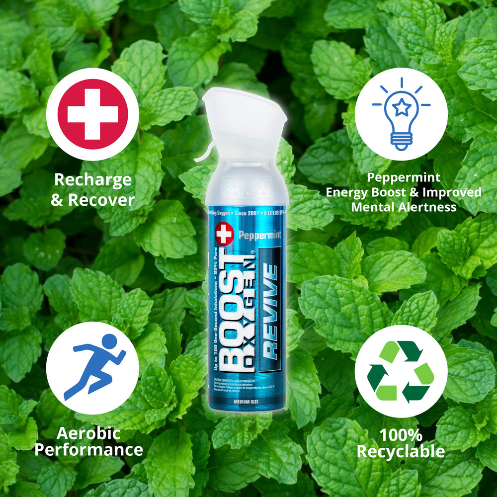 Boost Oxygen Medium Revive Peppermint Aroma 5L Canister | Respiratory Support